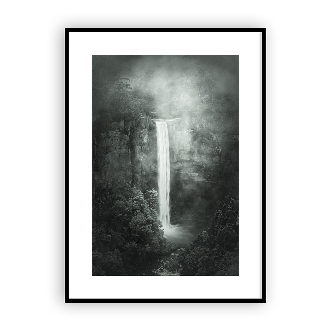 Belmore falls with fog